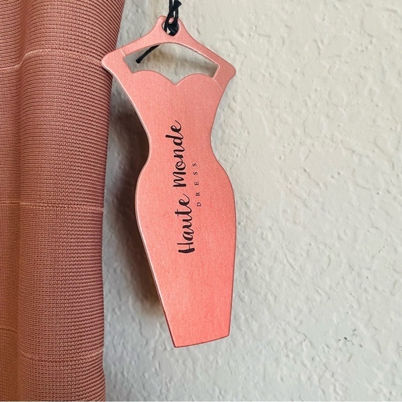 New Haute Monde body con bandage mini dress size Medium strappy sexy night out - Picture 4 of 12